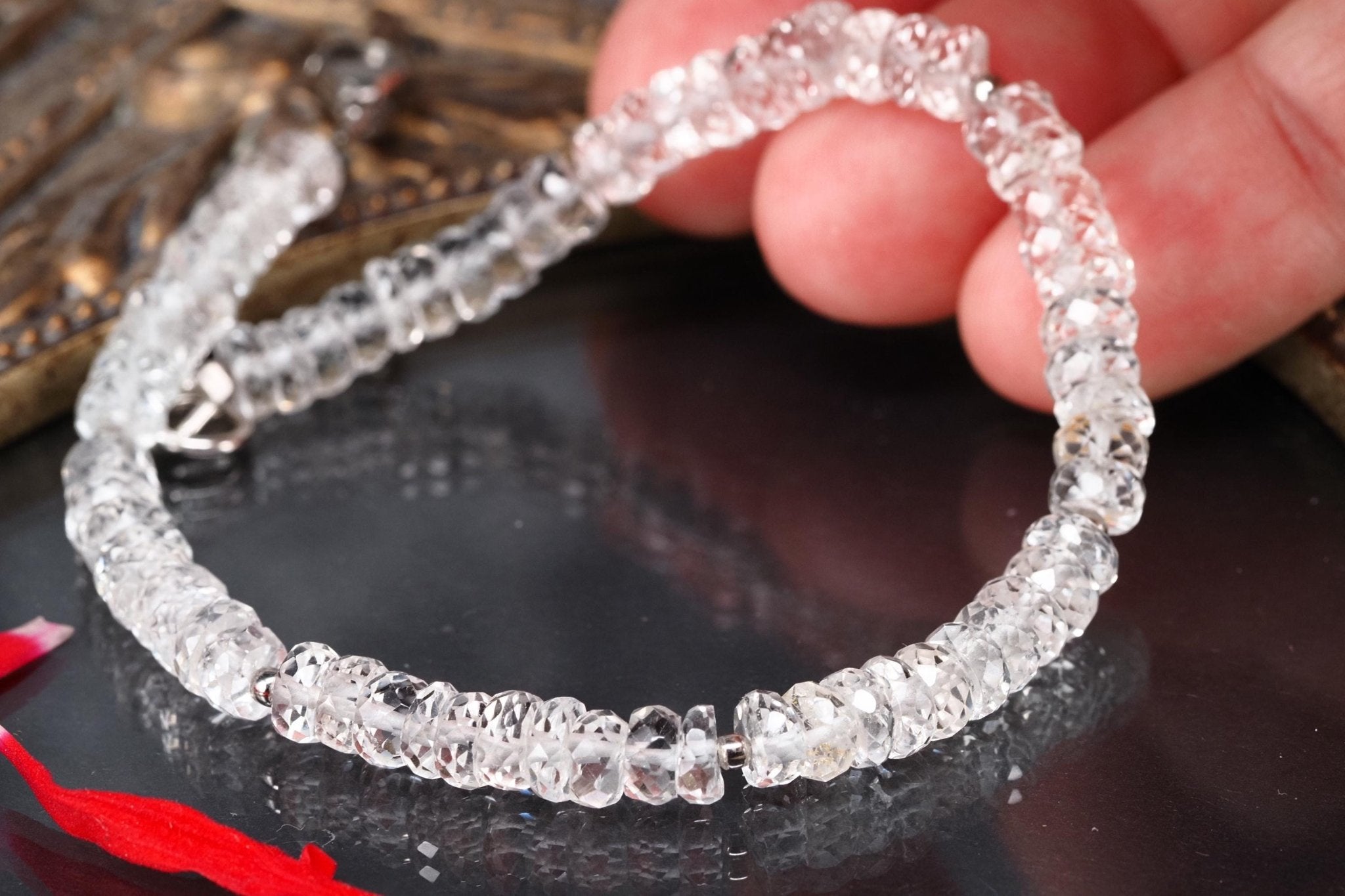 Topas Armband facettiert Sterling Silber 19,5cm Länge