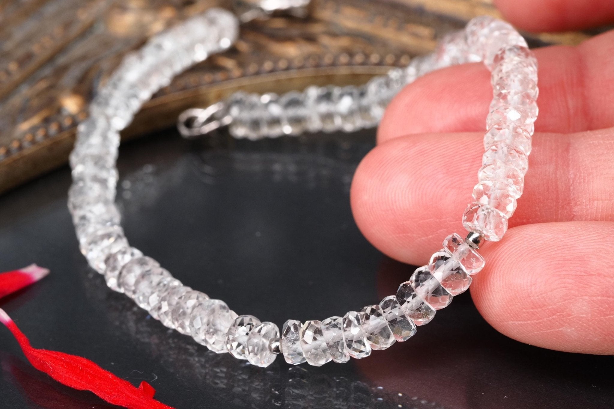 Topas Armband facettiert Sterling Silber 19,5cm Länge