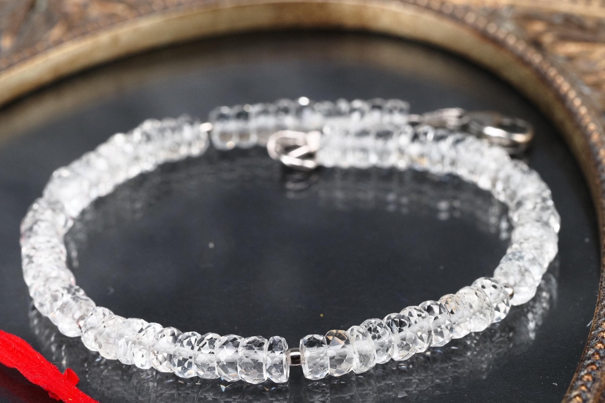 Topas Armband facettiert Sterling Silber 19,5cm Länge