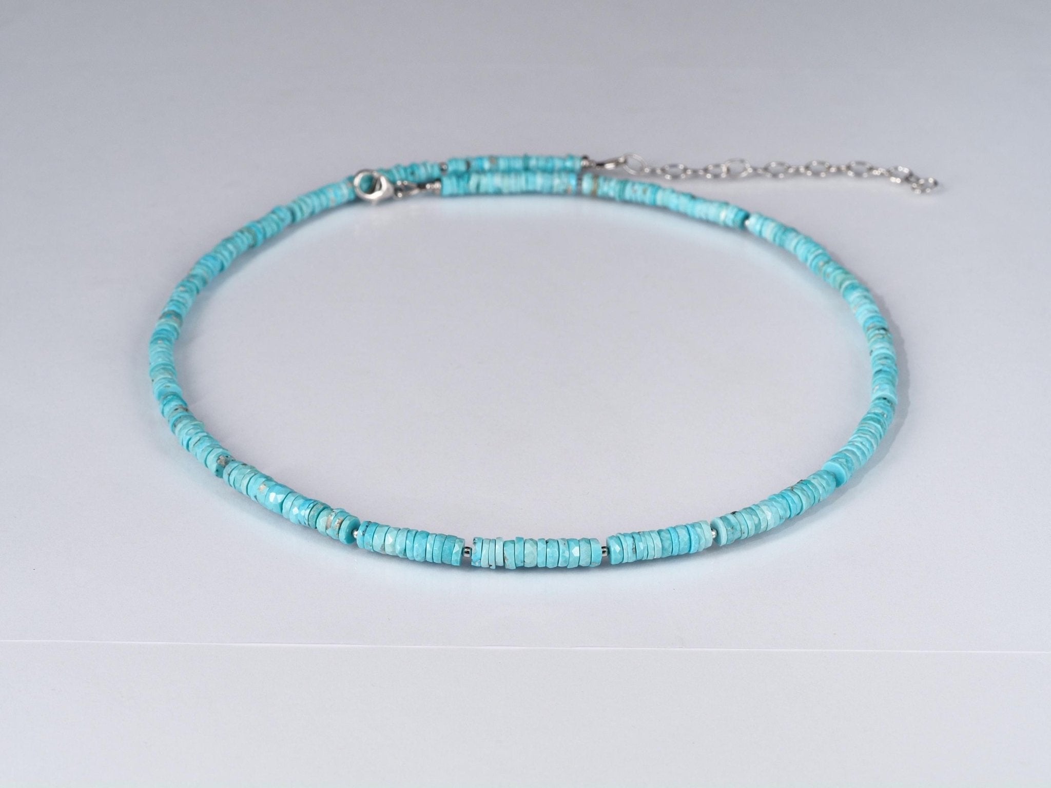 Türkis Kette Arizona Türkis Edelstein Kette Sterlingsilber Boho Kette Frauen